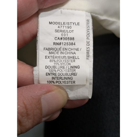 Marcona Jacket Women's XL White Full Zip Solid Double Lining Windbreaker Jacket - Picture 5 of 9